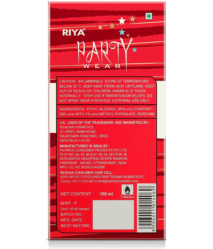 Riya Party Wear Eau De Parfum (EDP) For Men 100ml ( Pack of 1 ) view 2