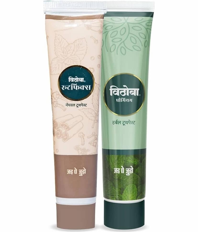 Vithoba Herbal Rootfix Toothpaste & Premium Toothpaste | For Oral Health and Teeth Whitening |80g|