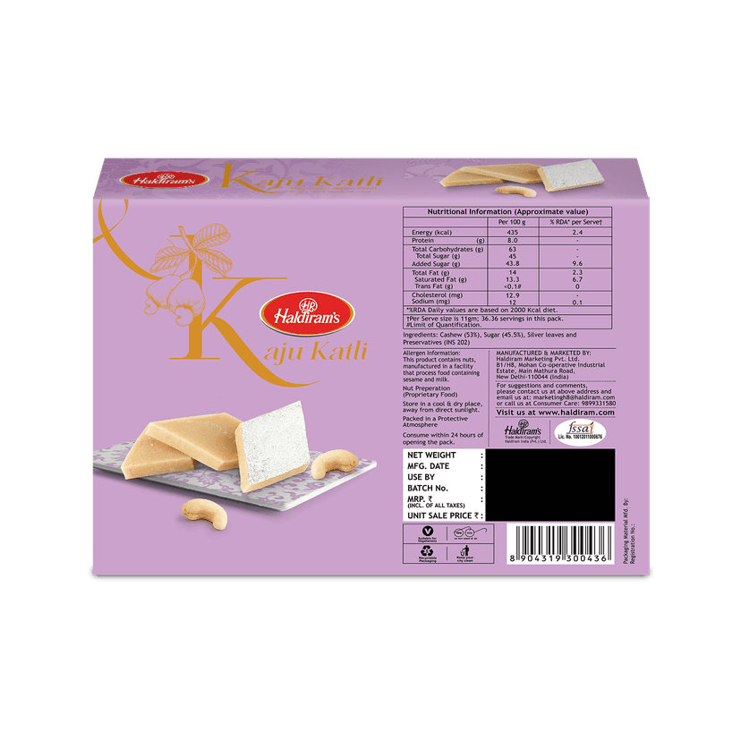 Haldiram's Kaju Burfi 200 Gm view 2