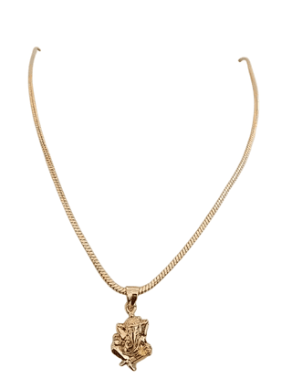 Women's Gold-Plated Lord Ganesha Pendant Necklace