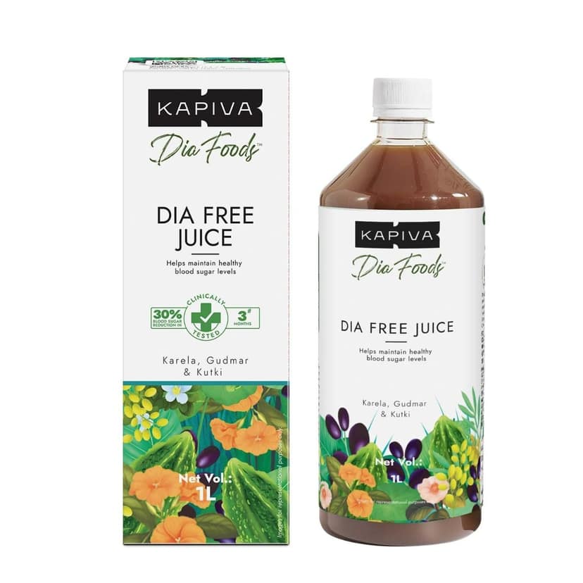 Kapiva Dia Free Juice, 1L (1 month pack) | For Holistic Diabetes Care | Amla, Karela, Jamun, Guduchi & 7 More | 11 potent herbs view 2