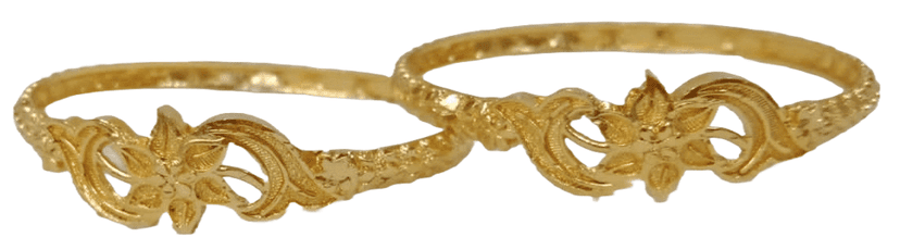 22K Yellow Gold Plated Adjustable Floral Design Toe Rings for Women view 2