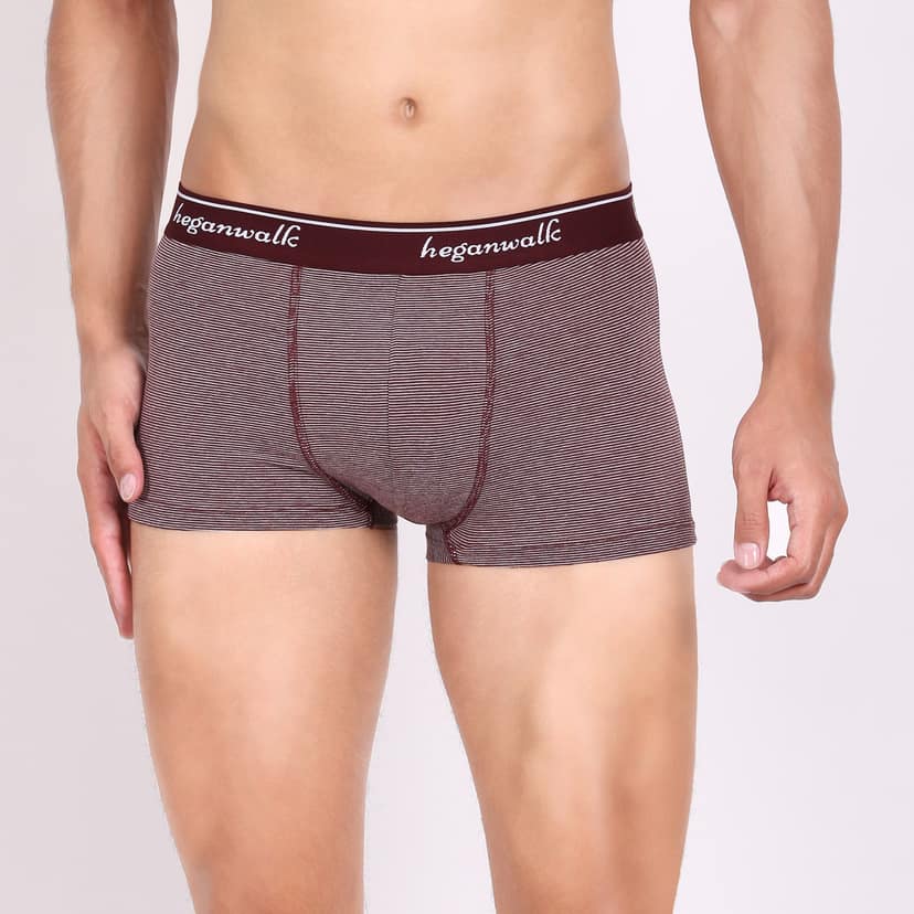 X-BOLD Printed Soft Trunks- Mehroon Strips view 2
