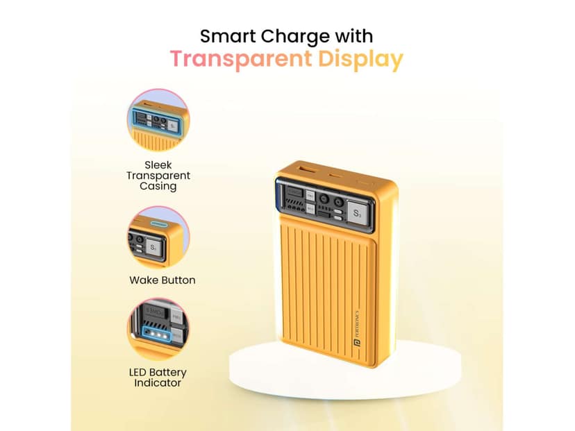Portronics Luxcell Mini 20K 22.5W Max Output, 20000 mAh Small Size,Type C PD Output,Type C Input view 2