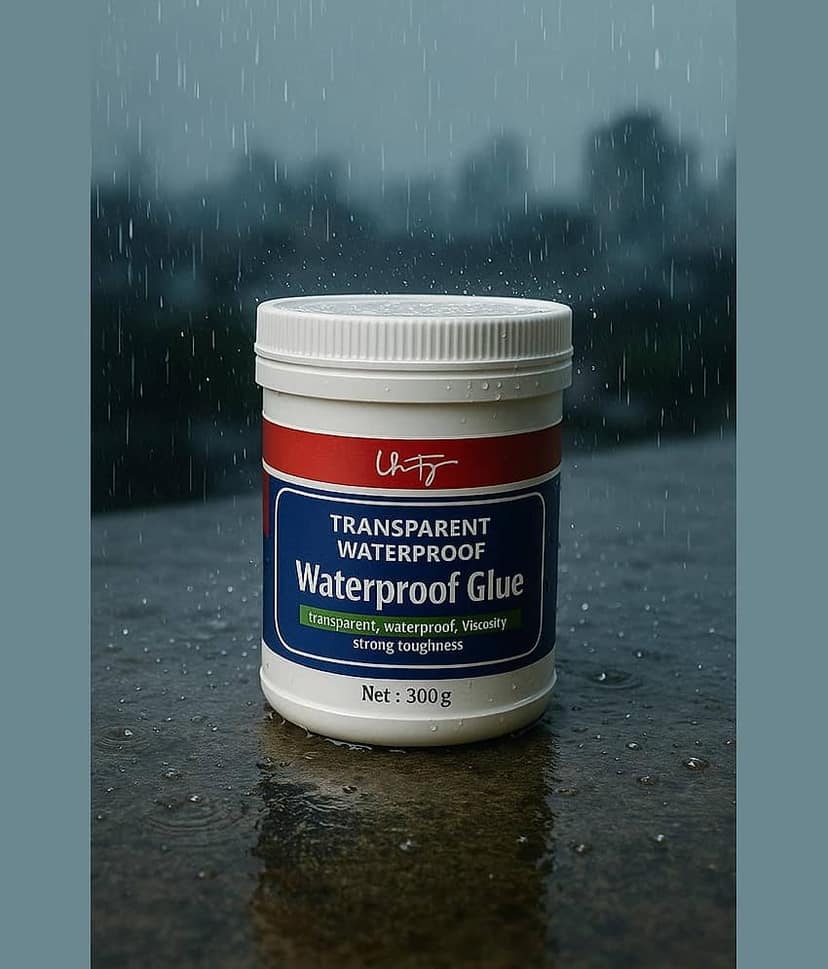 Crack Seal Glue 300gm with Brush Transparent Waterproof Resin Epoxy for Roof Leakage Crack Seal Agent Roof Water Leakage Solution Water Proof Glue for Waterproofing