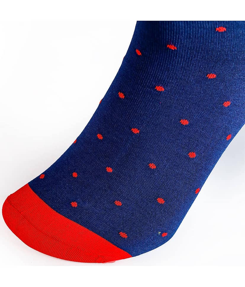Man Arden - Navy Blue Cotton Men's Mid Length Socks ( Pack of 1 ) view 2