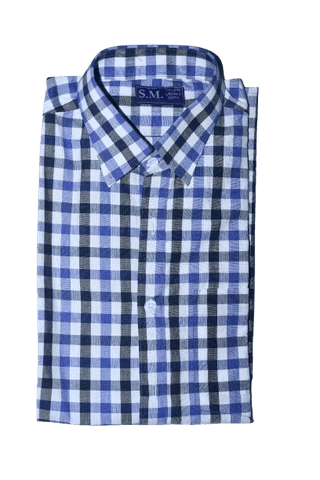 Men's Casual Button Down Checkered Shirt