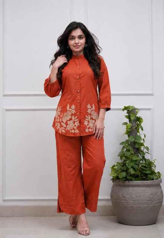 Premium Cotton Embroidery Co-Ord Set