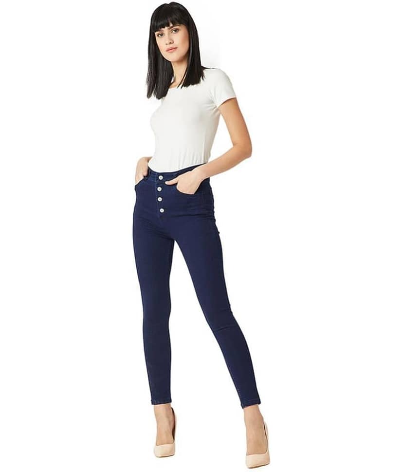 Miss Chase Cotton Jeans - Navy view 2