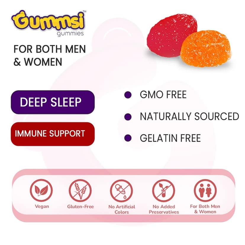 Gummsi Gummies SleepEasy & Immunity Booster Gummies | 30 Gummies Each (Pack of 2) view 2
