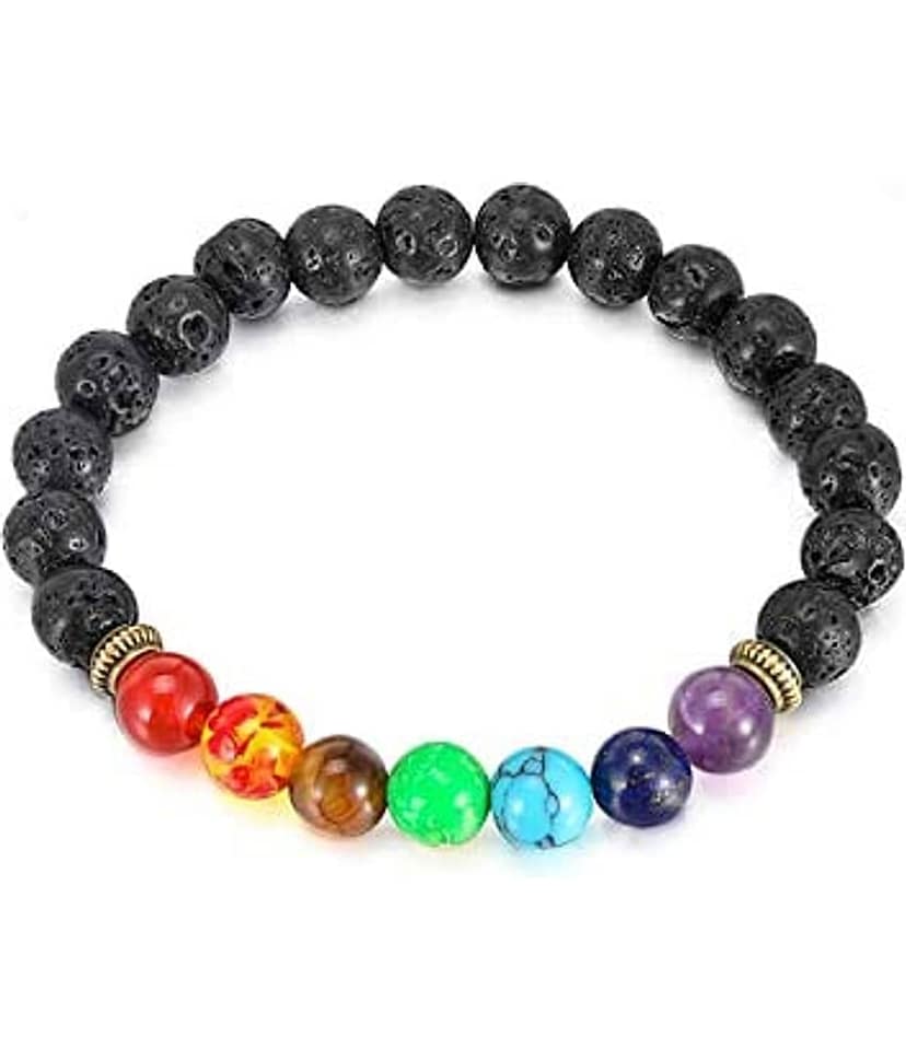 KESAR ZEMS Natural Lava Quartz Stone With 7 CHAKRA HEALING BALANCE Stone With Certificate For Unisex (10 x 2 x 1 CM) view 2
