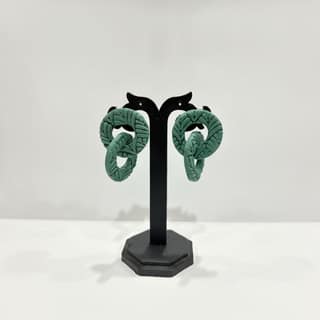 TWISTED EMRALD HOOPS