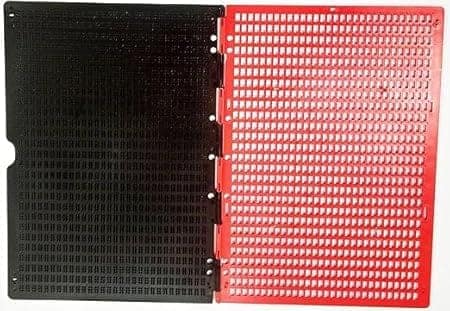 27-Line Braille Slate with Stylus – Red top & black abs plastic bottom – lightweight & durable writing tool for braille learners view 2
