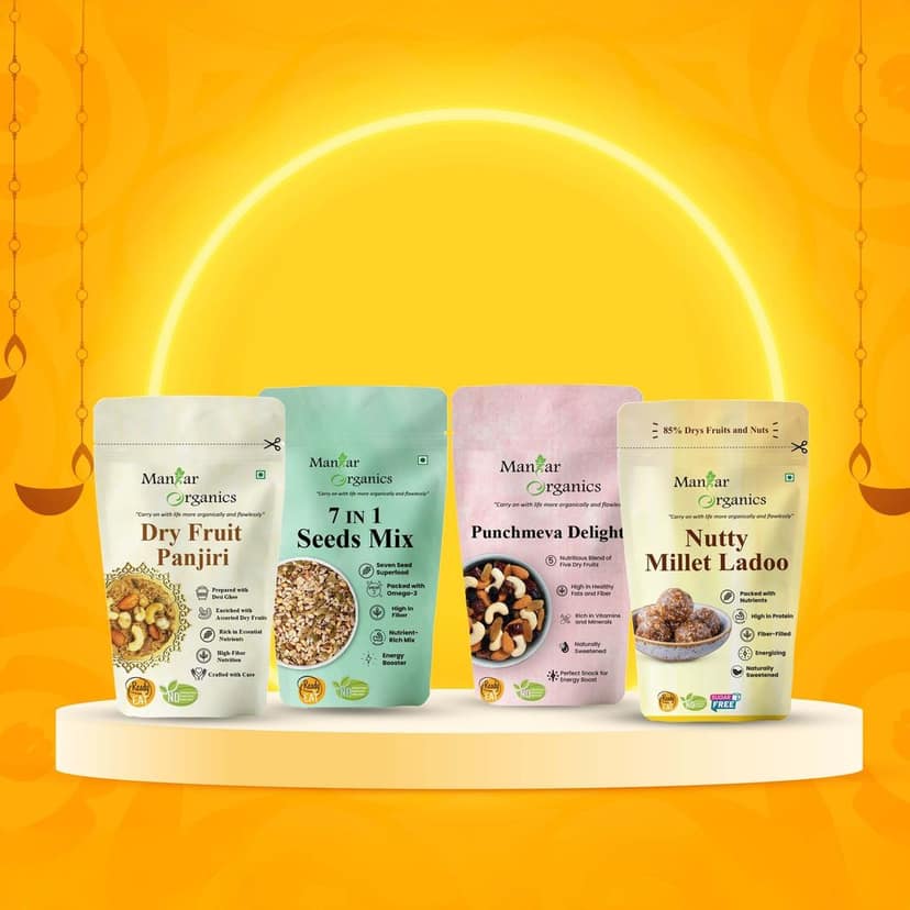 ManHar Organics Diwali Dry Fruits Gift Hamper 750g | Perfect for Corporate Gifts, Celebrations, and Special Occasions | All-Purpose Gourmet Gift Box | view 2