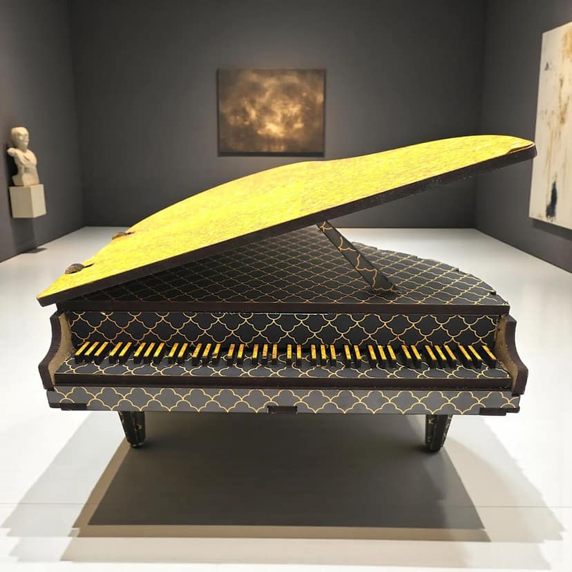 Decorative Show Piece for Home Decor – DIY Piano & Gramophone Craft Kit | Wooden Musical Instrument Decor | Assemble & Display Creative Home Art view 2