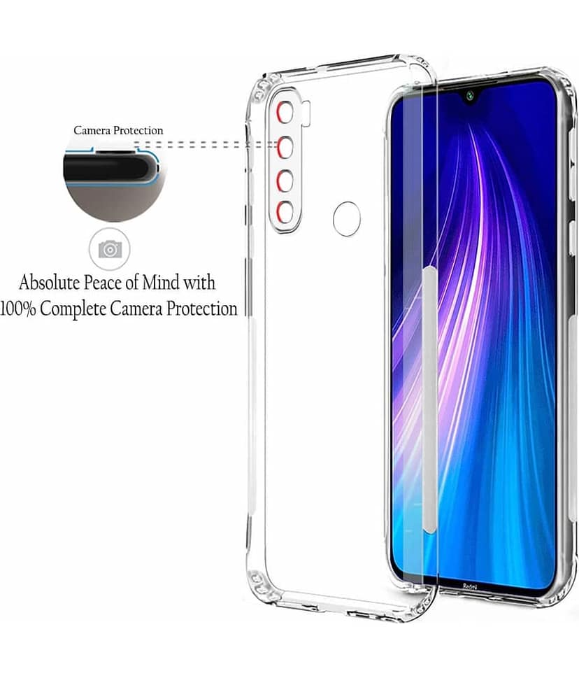 ZAMN - Transparent Silicon Silicon Soft cases Compatible For Xiaomi Redmi Note 8 ( Pack of 1 ) view 2