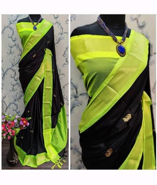 FAB SILK Cotton Silk Woven Saree With Unstitched Blouse Piece ( Multicolor6 )