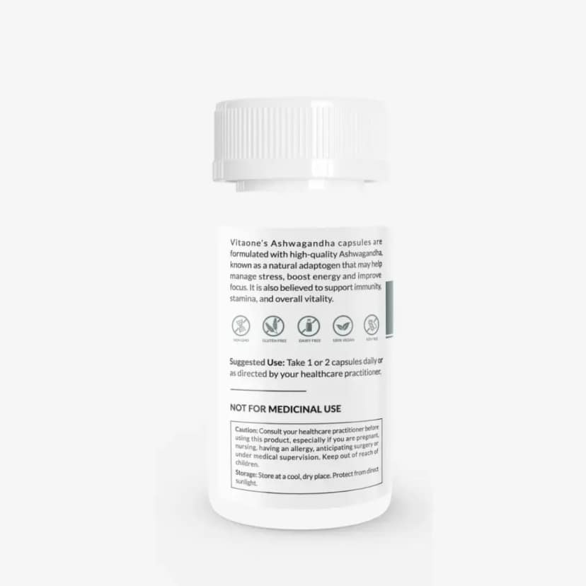 VitaOne Stress Relief Ashwagandha Capsules for Energy view 2