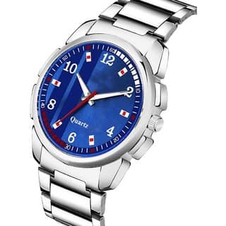 HRV Men's Round Dial Silver Strap Analog Watch view 2