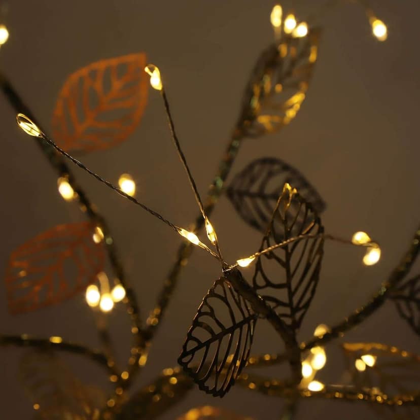GLOWSERIE Golden Leaf LED Tree Lamp for Home Decor view 2