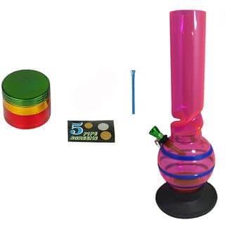 Farman Handicrafts 12 Inch 50 mm Acrylic Bong Double Layer Strong Bowl Pipe 50AB61 Pack of 1