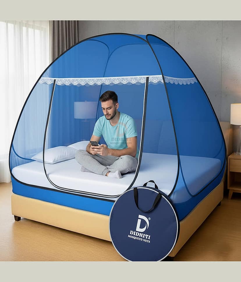 didhiti - White Polycotton Foldable Mosquito Net ( Pack of 1 )