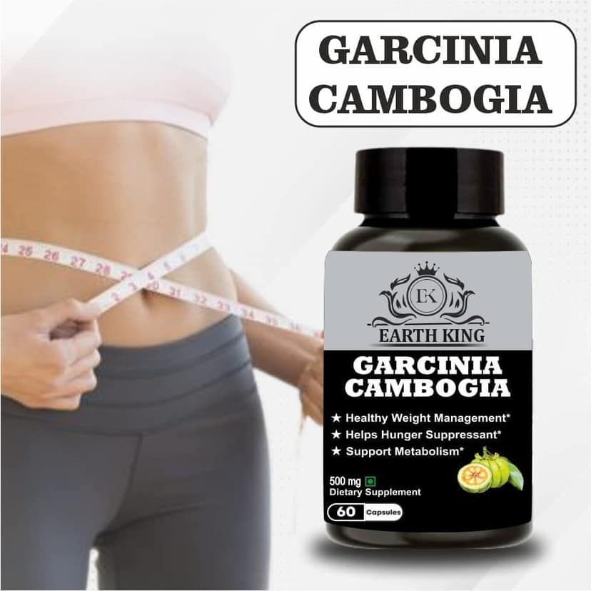 EARTH KING Garcinia Cambogia Capsule with Green tea & Green coffee Extract Helps in Weight Management, Fat Loss & Fat Burner for Men & Women � 500mg 60 Capsules (Pack of 2) view 2