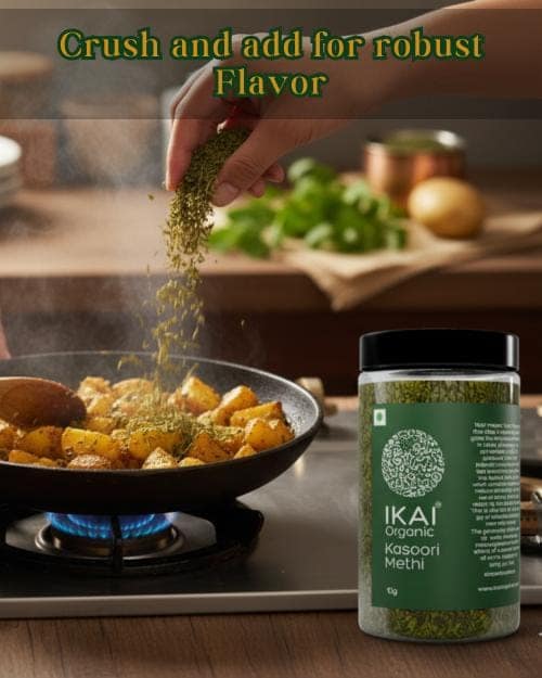 Organic Kasuri Methi | Sundried Organic Fenugreek Leaves | Unique Flavour | 10g view 2