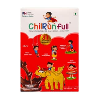 ChilRun Full 2+ Health and Nutrition Drink, Chocolate, 400g, Box. Total Nutrition For Children’s Growth, Supports Weight & Height Gain, Immune Function & Brain Development.