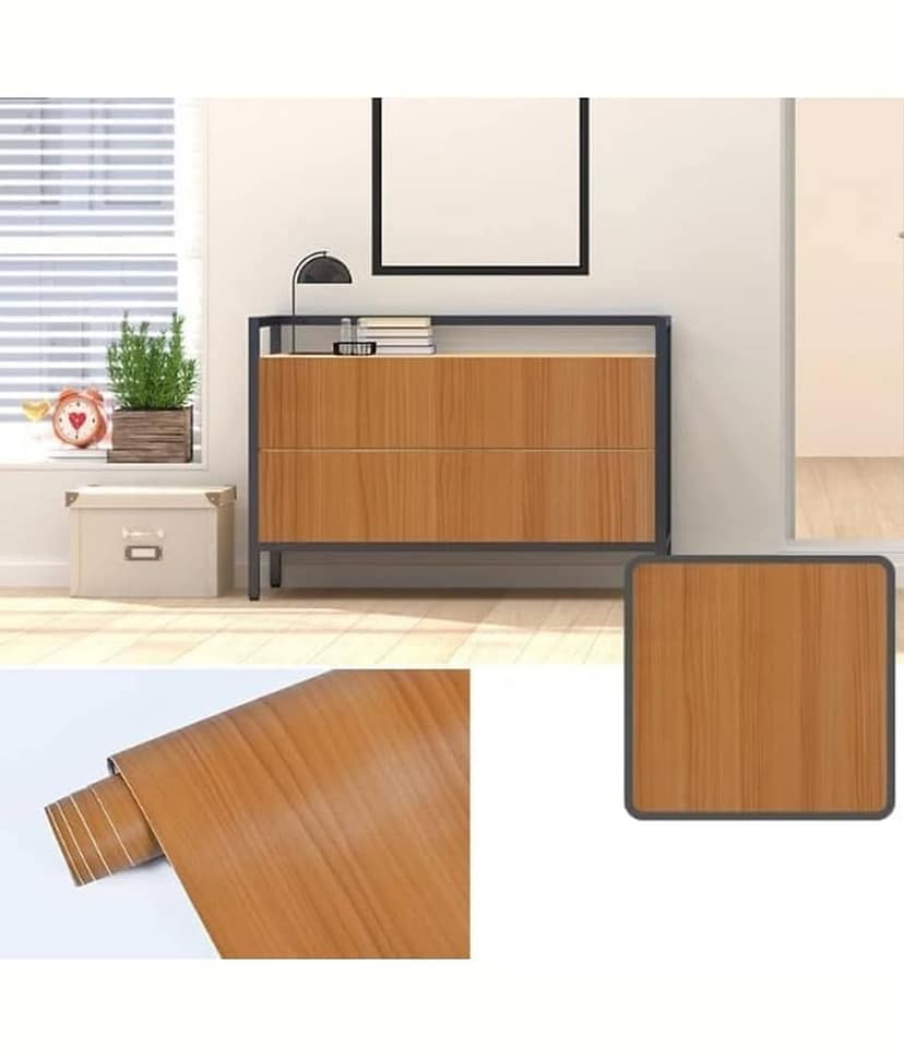Sekhmet Self-Adhesive Wallpaper Waterproof Old Furniture Vinyl Stickers Wooden Door Wardrobe Desktop PVC Wall Papers(60*200)
