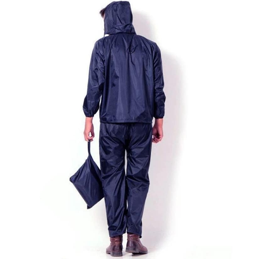 Navy Blue Waterproof Rain Suit - Complete Weather Protection view 2