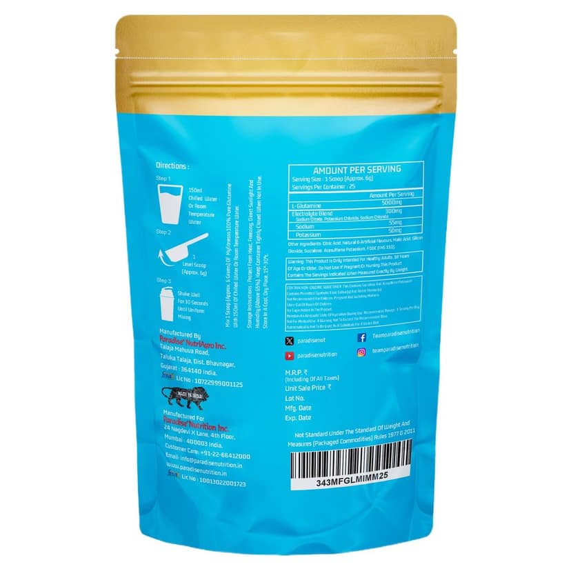 Myfitness 100% Pure Glutamine | 150g | Flavoured Glutamine Powder | 5000mg Per Serving | With Added Electrolytes view 2