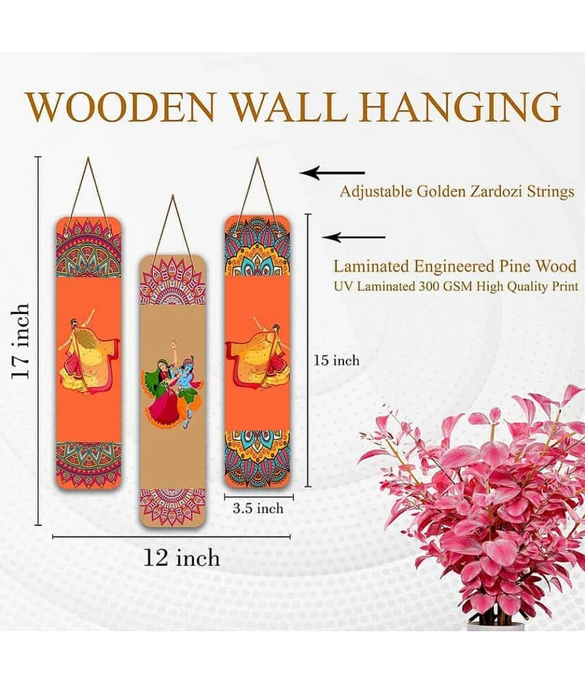 Saf Wood Wall Sculpture Multi - Pack of 3 view 2