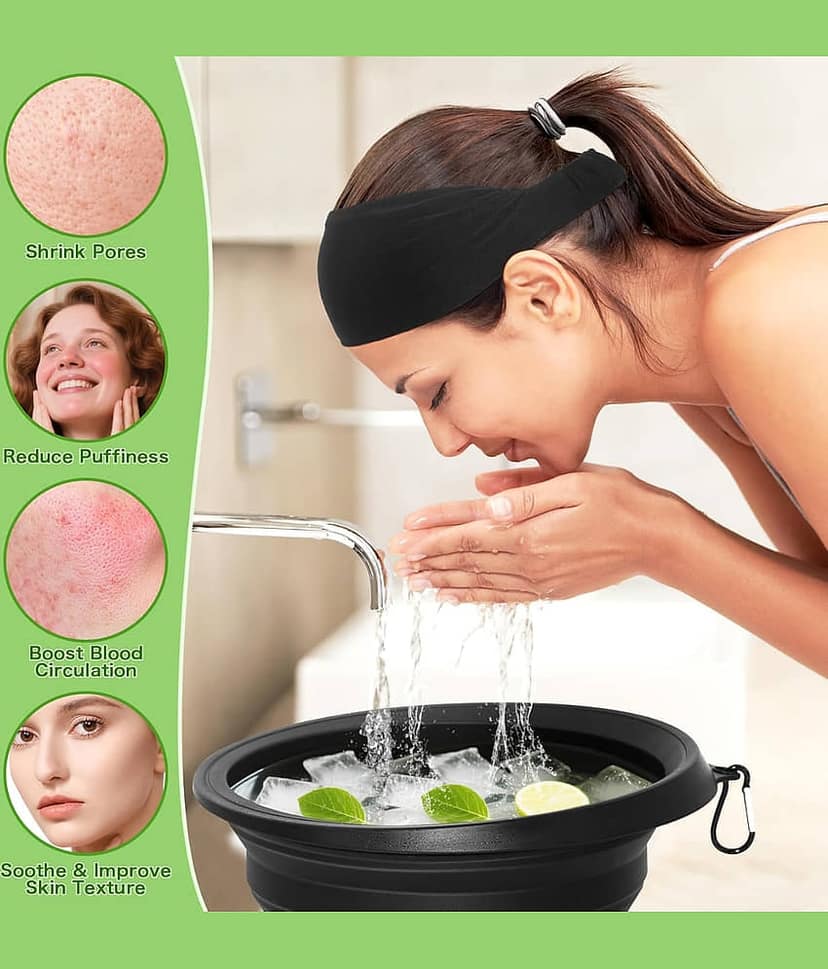 Silicone Ice Facial Bowl for Face Ice Bath Therapy, Reusable Ice Plunge Bowl for Skin Care Routine, Face Cooling Ice Mold for Pore Tightening, Puffiness Reduction and Beauty Spa Treatment view 2