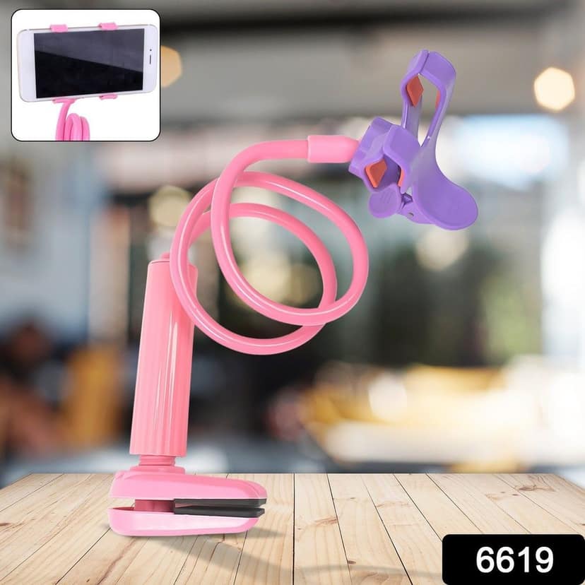 Flexible 360 Degree Portable Foldable Lazy Stand Bracket Cell Phone Holder (1 Pc) view 2