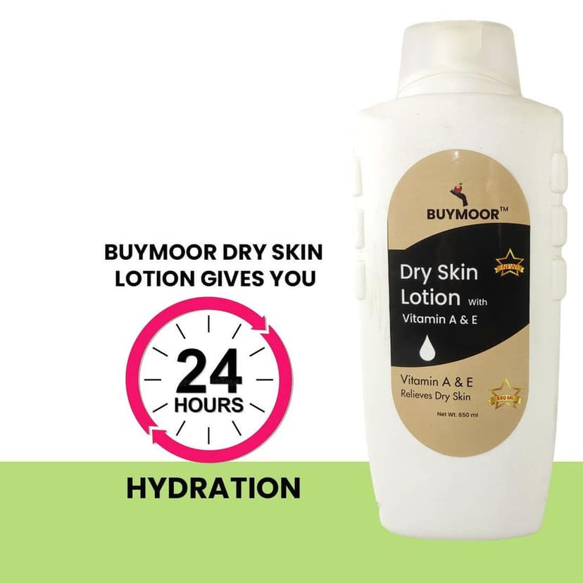BUYMOOR Aleovera & Vitamin A & E Deep Nourishing Skin Brightening Body Lotion Men & Women 1300 ML(Pack Of 2). view 2