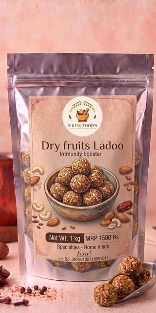 SHITAL FOOD'S Dry Fruits Ladoo 1 kg