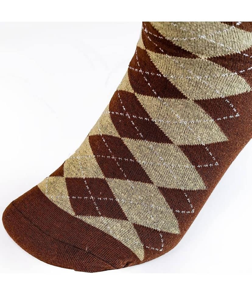 Man Arden - Brown Cotton Men's Mid Length Socks ( Pack of 1 ) view 2
