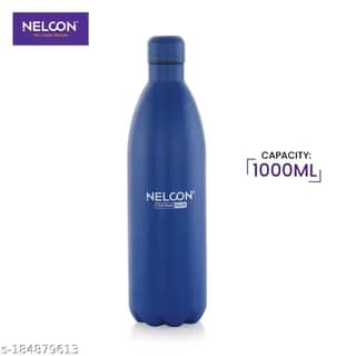1000 Ml Capacity Blue Color Stainless Steel Water Bottle