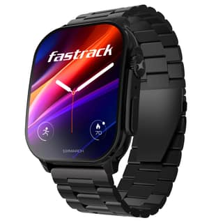 Fastrack Astor FS2 Pro 1.96" Super AMOLED Smart Watch, Metal Body with 1000 Nits Brightness, SpO2, BP & Sleep Monitor, BT Calling, 100+ Sports Modes Smartwatch for Men & Women (Black) Fastrack Astor FS2 Pro 1.96" Super AMOLED Smart Watch, Metal Body with