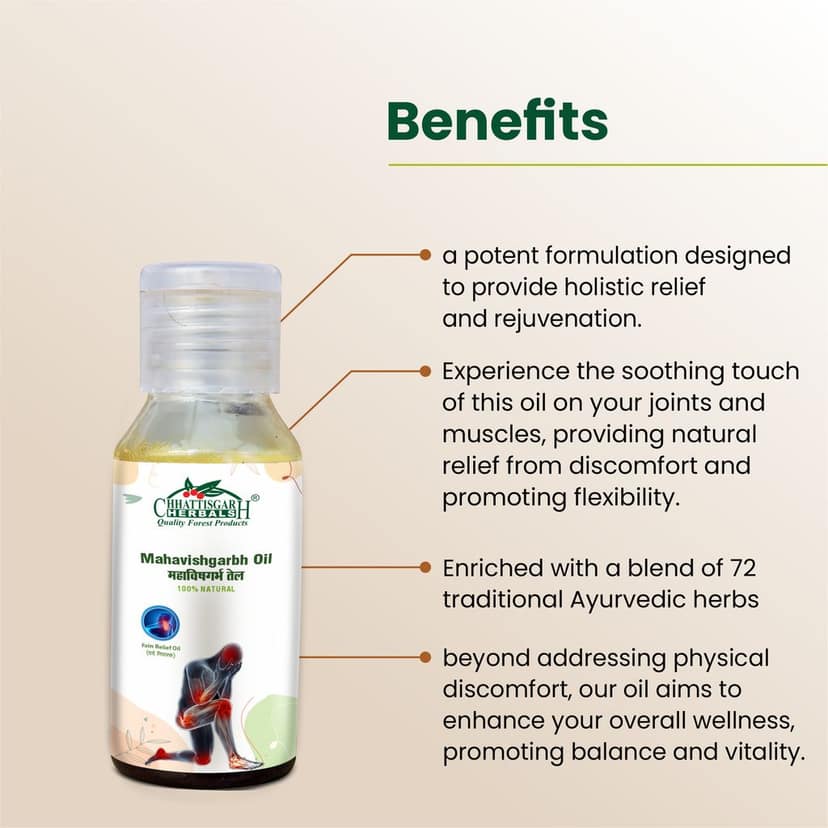 Chhattisgarh Herbals Mahavishgarbh Oil | 85 ml view 2