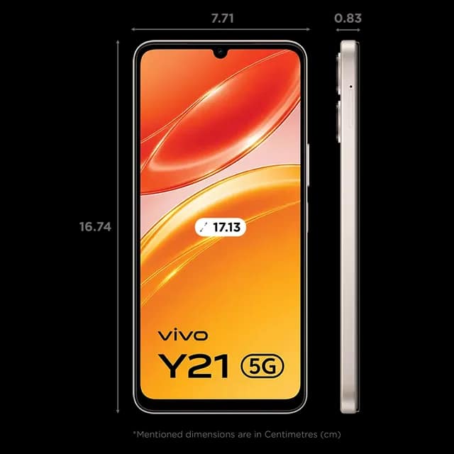 VIVO Y21 5G (Straw Gold, 4GB RAM, 64GB Storage) view 2