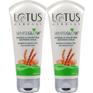 Lotus Herbals Whiteglow Oatmeal Yogurt Skin Whitening Scrub 150G ( Pack Of 2 )