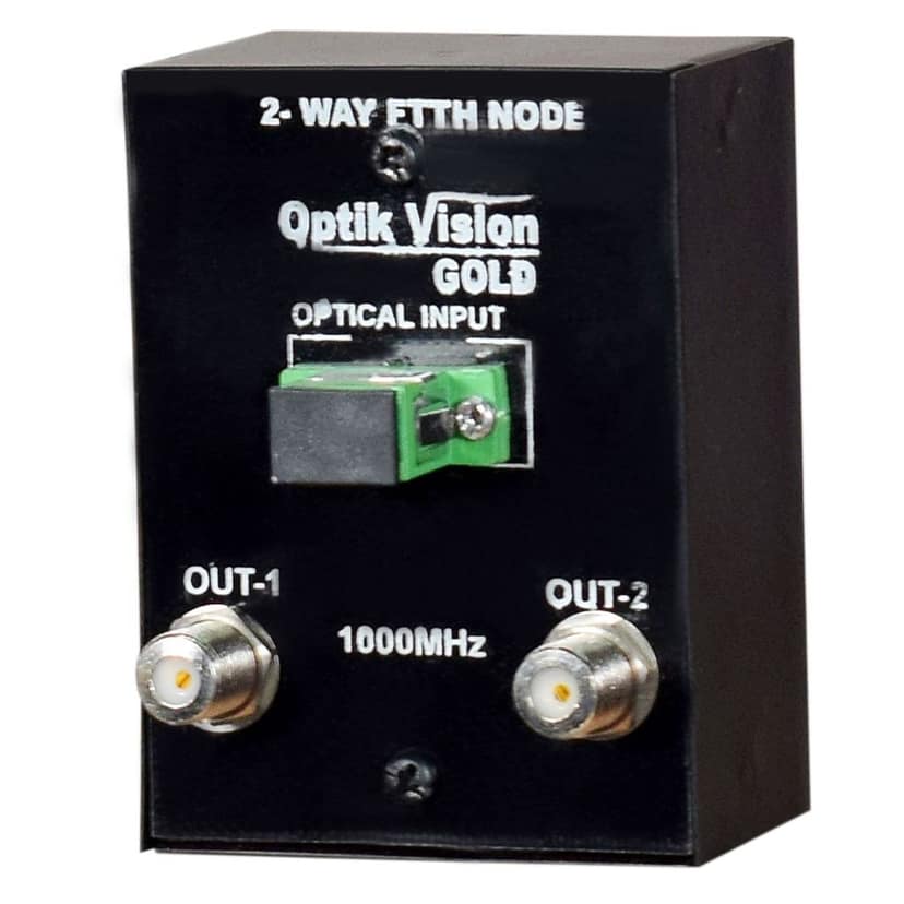 optik vision gold FTTH Powerless Node Optical Receiver Fiber RF -Converter 2 Out view 2