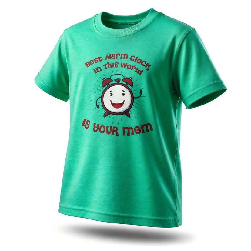 KUCHU Alarm Clock Theme Kids T-Shirt | 10–11 Years | Cotton Modal | Soft Feel | Comfortable view 2