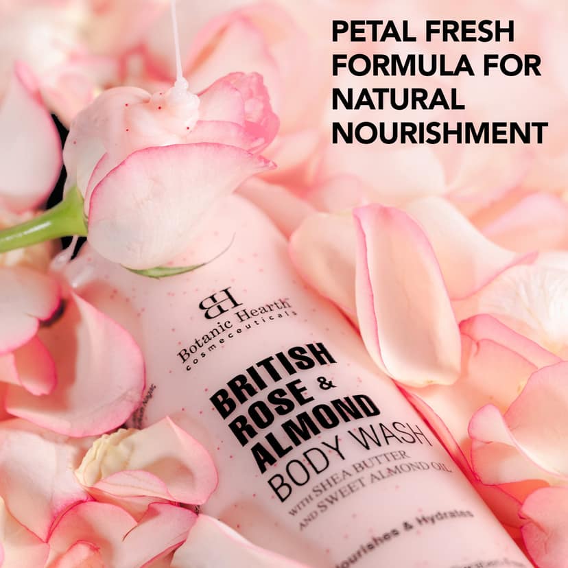 British Rose & Almond Body Wash, 245ml view 2