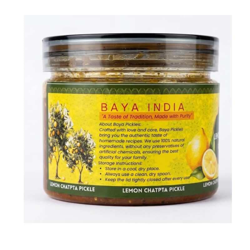 Chatpata Lemon Pickle | Nimbu Ka Achar | Traditional Homemade Indian Pickle | Baya India view 2