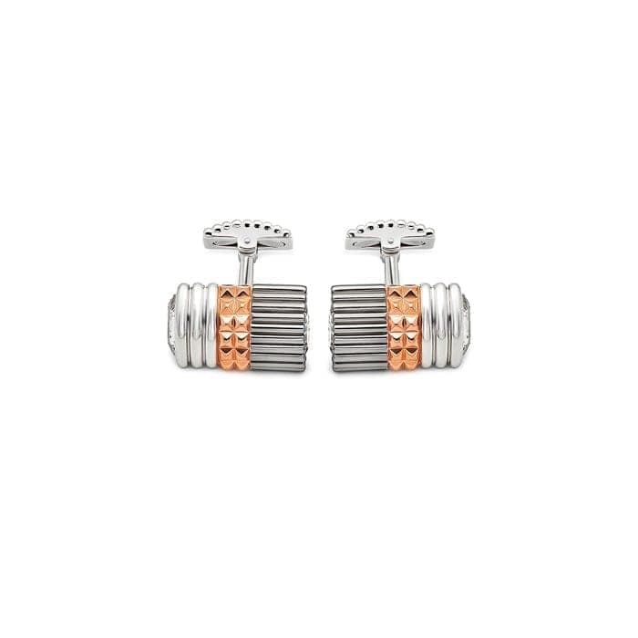 18k Rose Gold Plated Silver Parallel Limited Edition Cufflinks