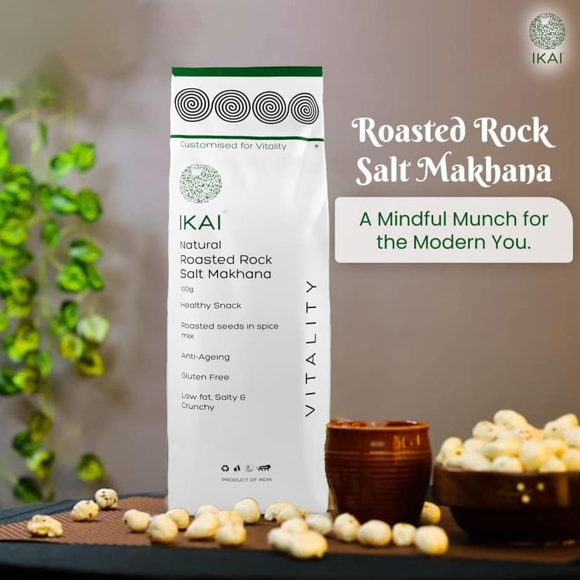 Natural Sendha Namak Makhana | Healthy Snack | Customised For Vitality | 100g
