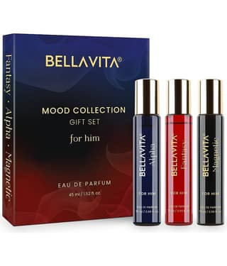 BELLAVITA Mood Collection Gift Set 3x15ML Perfume for Man Gift for Man Long Lasting EDP Alpha, Fantasy & Magnetic Fruity, Woody Premium Fragrance